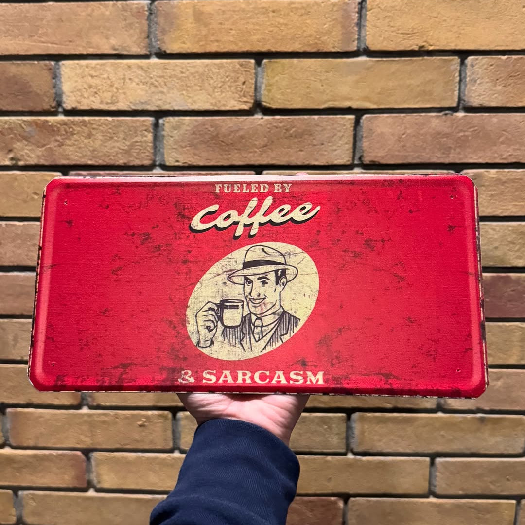 Fueled By Coffee & Sarcasm Plate