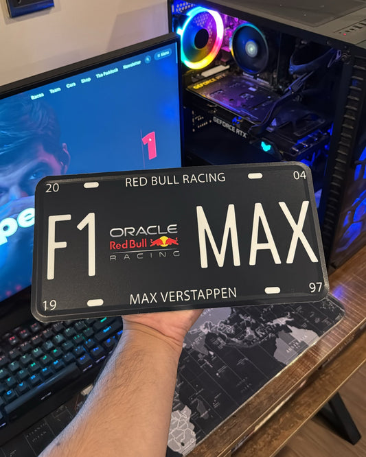 Max Verstappen Red Bull F1 Racing Plate