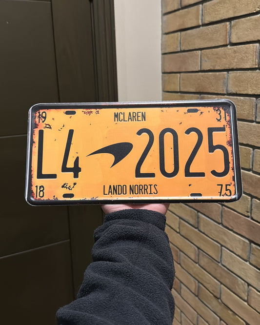 Lando Norris McLaren F1 Racing Plate