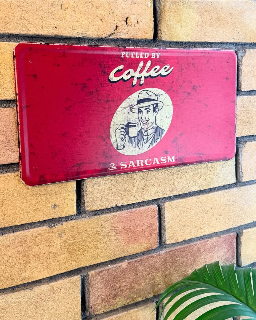 Fueled By Coffee & Sarcasm Plate
