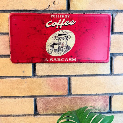 Fueled By Coffee & Sarcasm Plate