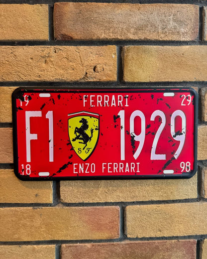 F1 1929 Enzo Ferrari Plate