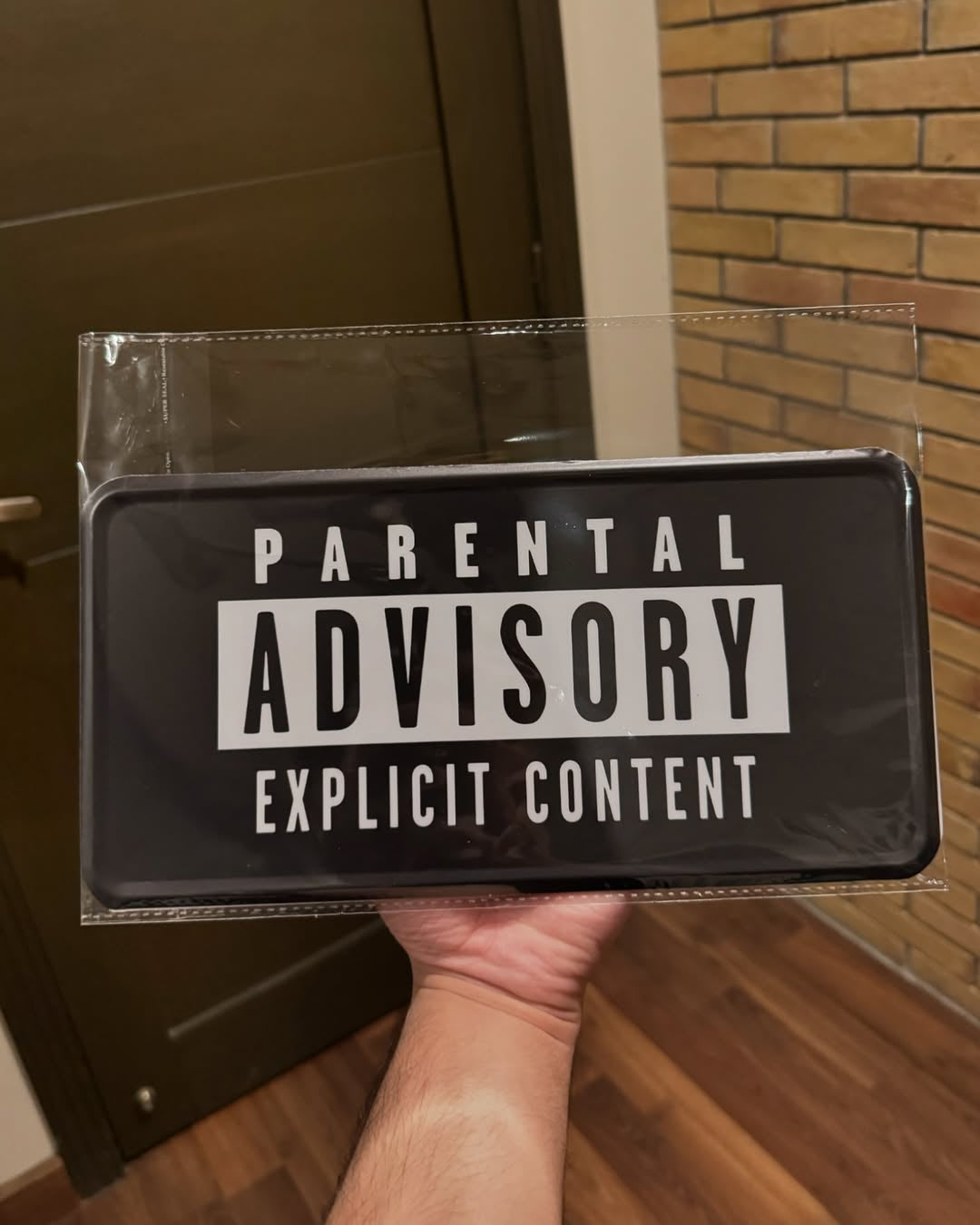 Parental Advisory Explicit Content Plate